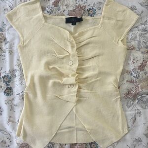 Zara Cream Ruched Blouse